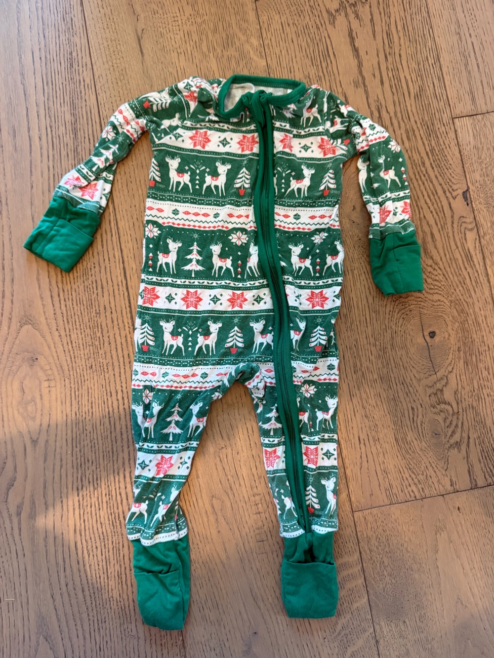 Angel Dear Christmas Reindeer Fair Isle Footie Pajamas 3-6M